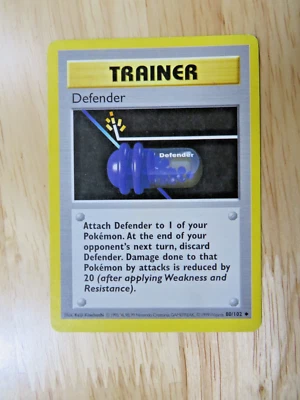 Pokemon TCG - Defender 80/102 Shadowless Base Set Poco Común LP Foto 1 de 2