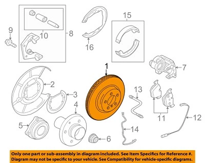 Componentes de freno de suspensión trasera BMW OEM 09-17 550i GT xDrive 34216775291 Foto 1 de 2
