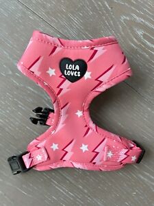 Lola Loves Medium Dog Harness XS - Pink (Stars & Lightning Bolts)