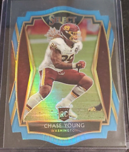 2020 Panini Select Football - Light Blue Die-Cut RC #164 - Chase Young