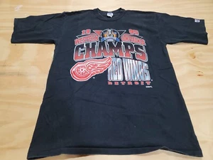 Vintage Logo 7 Detroit Red Wings 1995 Western Conf Stanley Cup Champs Herren Tshirt L - Bild 1 von 7