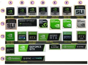 Laptop PC Aufkleber - Nvidia GEFORCE GTX RTX G-SYNC Quadro NVS ION #202211032120 - Bild 1 von 2