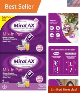 Gentle Constipation Relief Laxative Powder PEG 3350 40 Doses Travel Pack - Picture 1 of 10