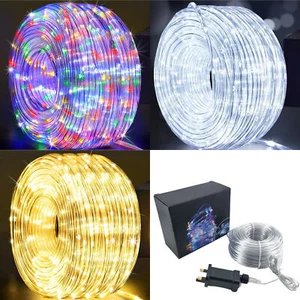 UK Plug LED Fairy String Rope Strip Lights Waterproof Outdoor Garden Patio - Picture 1 of 26