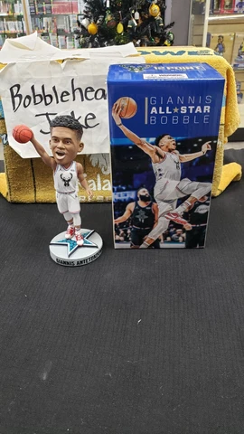 NIB 2019 GIANNIS ANTETOKOUNMPO ALL STAR MILWAUKEE BUCKS BOBBLEHEAD 12 POINT CLUB Cover