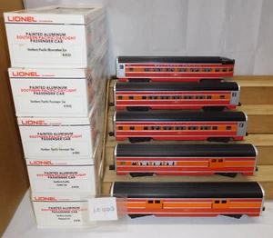 LIONEL #9589 to 9593 SOUTHERN PACIFIC SP 15'' ALUMINUM PASSENGER TRAIN 5 CAR SET - Picture 1 of 13