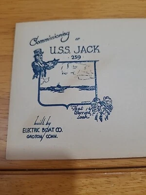 Commissioning of U.S.S. Jack 259 FDC Envelope Unmailed. - Image 1 of 3