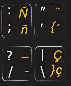 Pegatinas Español Tradicional-Inglés No Transparente para Teclado Online-Bienvenido - Imagen 1 de 3
