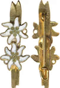 Brevet de Skieur (Préparation Militaire) émail, 2° degré, 2 edelweiss, (9445) - Bild 1 von 1