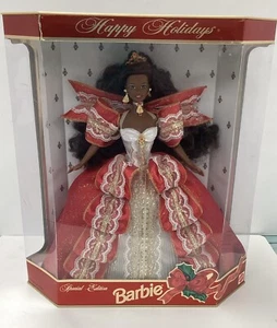 Barbie Black African American Happy Holidays Special Edition 1997 New in Box - Picture 1 of 9