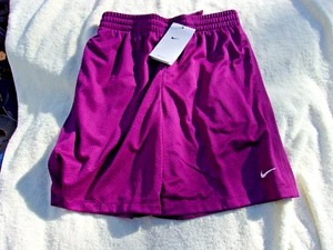 NWT Nike Kids dri fit mesh shorts, L, XL, pockets, purple, poly., standard fit - Picture 1 of 5