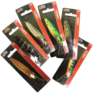 Genuine ABU Garcia Toby Salmon Sea Trout Spinner Spoon Lure Choose Size & Colour - Picture 1 of 10