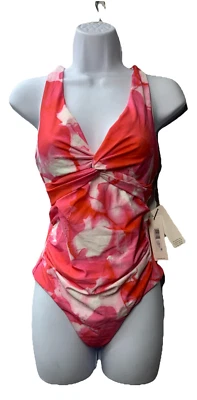 Calvin Klein Women's Standard V-Neckline One Piece Swimsuit CG2MF535 Size 6 - Image 1 of 4