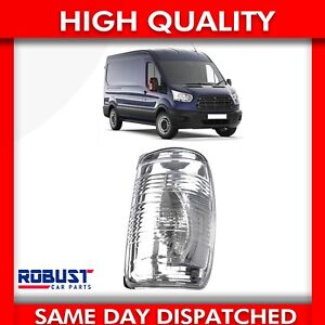 FOR FORD TRANSIT MK8 DOOR WING MIRROR COVER INDICATOR LENS CLEAR RIGHT 1847389