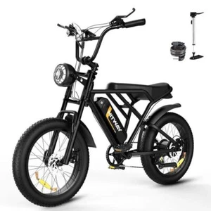 750W Electric Bicycle 48V 18Ah 4.0 Fat Tire Mountain MTB 20'' E-Bike for Adults - Picture 1 of 11