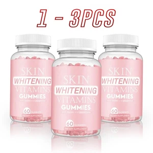 NEW Glutathione Remove Dark Spots Biotin Collagen Skin Whitening Gummies 60 Caps - Picture 1 of 18