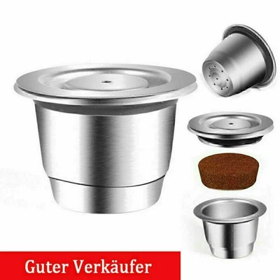 Kaffee Kapsel Nachfüllbar Edelstahl Kapseln Pads für Nespresso Wiederverwendbare - Bild 1 von 4