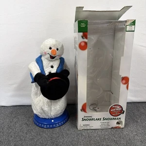 GEMMY Snowflake Spinning Snowman AS IS Parts Or Repair SINGS & SPINS - Picture 1 of 9