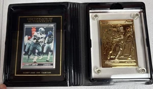 Highland Mint 1990 Emmitt Smith .999 Silber Gold Football Card Pinnacle - Bild 1 von 7