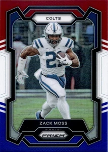 2023 Panini Prizm - Zack Moss #132 Red White & Blue Prizm  - Picture 1 of 2
