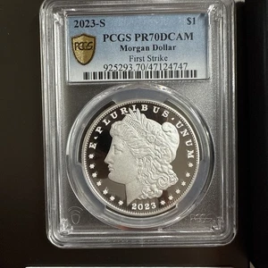 2023-S Morgan Dollar PCGS PR70DCAM First Strike with Box and COA - Picture 1 of 3