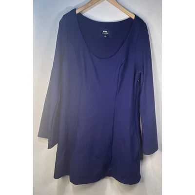 Maeve Long Sleeve Scoop Neck Mini Dress Blue purple size 1X boho fit flare plus - Image 1 of 4