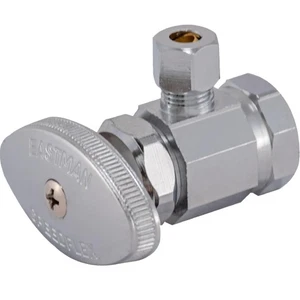 1/4 Pollice OD Compressione x 1/2 Pollice FIP Compressione Multi-Turn Angle Stop Valv... - Foto 1 di 6