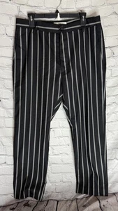 Pantalone uomo Vivienne Westwood a righe con bottoni nero/argento 46 Italia - Foto 1 di 13
