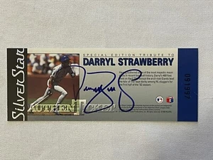 1992 Silver Star Ticket Stub signiert von Darryl Strawberry Autogramm - Bild 1 von 3