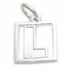 L Plate Sterling Silver Charm .925 X 1 Car Learner Plates Charms