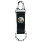 Alice in Wonderland Garden Party Belt Clip Carabiner Leather Keychain