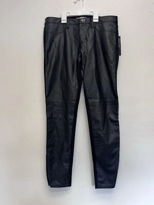 NWT Banana Republic Sloan Pants size 4 Black Polyurethane faux leather Skinny - Image 1 of 4
