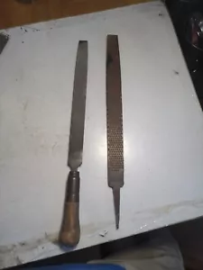 2 Files Craftsman 15" rasp half round & Mill Bastard Nicholson 15" long - Picture 1 of 10