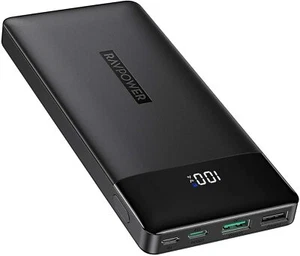 RAVPower Portable Charger 15000mAh PD3.0 Power Bank QC 3.0 PB231 Ultra Compact - Picture 1 of 6