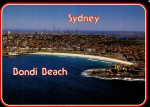 Sydney Aerial View Bondi Beach Postcard. Australia Vintage 80s Old Card - Picture 1 of 2