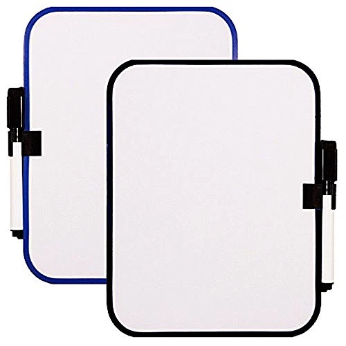 GOOD OLD VALUES 2Pc Magnetic Whiteboard Dry Erase Fridge Board Small Frame Color Vary 6.5X8.25