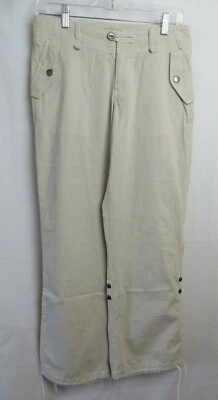 Pantalones convertibles ligeros Magellan para mujer caqui blancos cordones a rayas 4 #9786 Foto 1 de 4