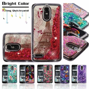 Samsung GALAXY S10 E Plus 5G Bling Hybrid Liquid Glitter Rubber TPU Case Cover - Picture 1 of 36