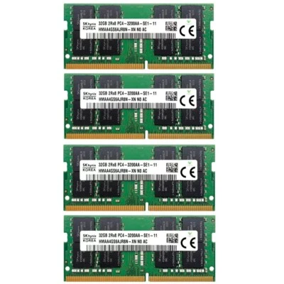 Hynix 128GB 4X32GB DDR4 3200MHz PC4-25600 Laptop SODIMM Memory Ram HMAA4GS6AJR8N - Image 1 of 4