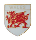 Wales Red Dragon Shield Pin Badge - LAST FEW