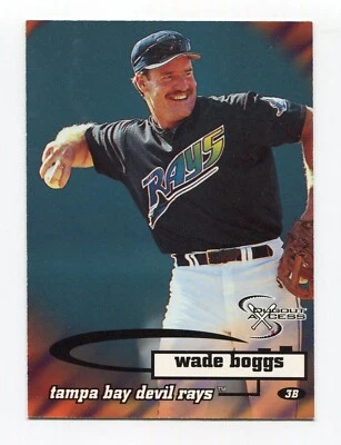 1998 SkyBox Dugout Axcess Wade Boggs #83 Tampa Bay Rays HOF Foto 1 de 2