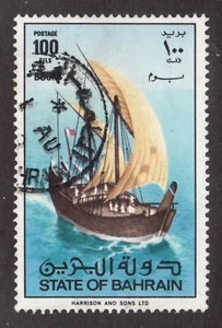 1979 State of Bahrain Sc #269 - Sailing Ship, Vessel, Boat - Used 100F stamp - Picture 1 of 2