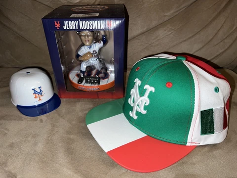 New York Mets SGA 2022: Jerry Koosman Bobblehead, Italian Cap & Ice Cream Helmet Cover