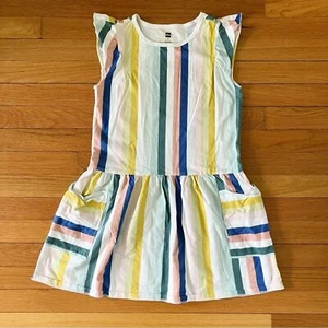 Tea Collection Colorful Stripe Cotton Pocket Dress 12 - Picture 1 of 6