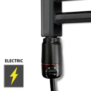 Thermostatic Black Electric Heating Element for Heated Towel Radiator GT Model - Picture 1 of 12
