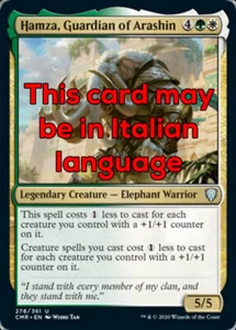 MTG 4x HAMZA, GUARDIAN OF ARASHIN EXC - HAMZA, GUARDIANO DI ARASHIN - CMR - Picture 1 of 1