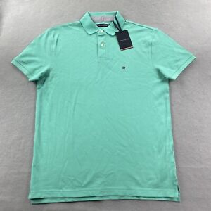 Tommy Hilfiger Polo Shirt Mens Small Green The 1985 Polo Short Sleeve Stretch