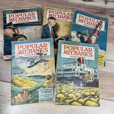Popular Mechanics Magazine Lot Of 5 1950 & 1951 - Image 1 of 4