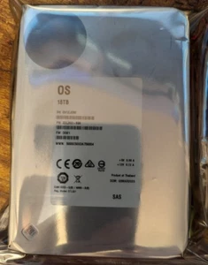 Seagate Exos X18 18TB 7200 RPM SAS 12Gb/s 3.5" Enterprise HDD ST18000NM004J WL - Afbeelding 1 van 4