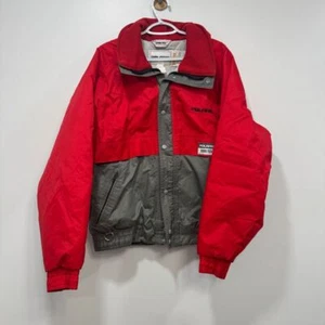 Polaris Goretex Vintage Jacket Mens Large Red Snap Button Retro Snow Outdoor - Picture 1 of 10